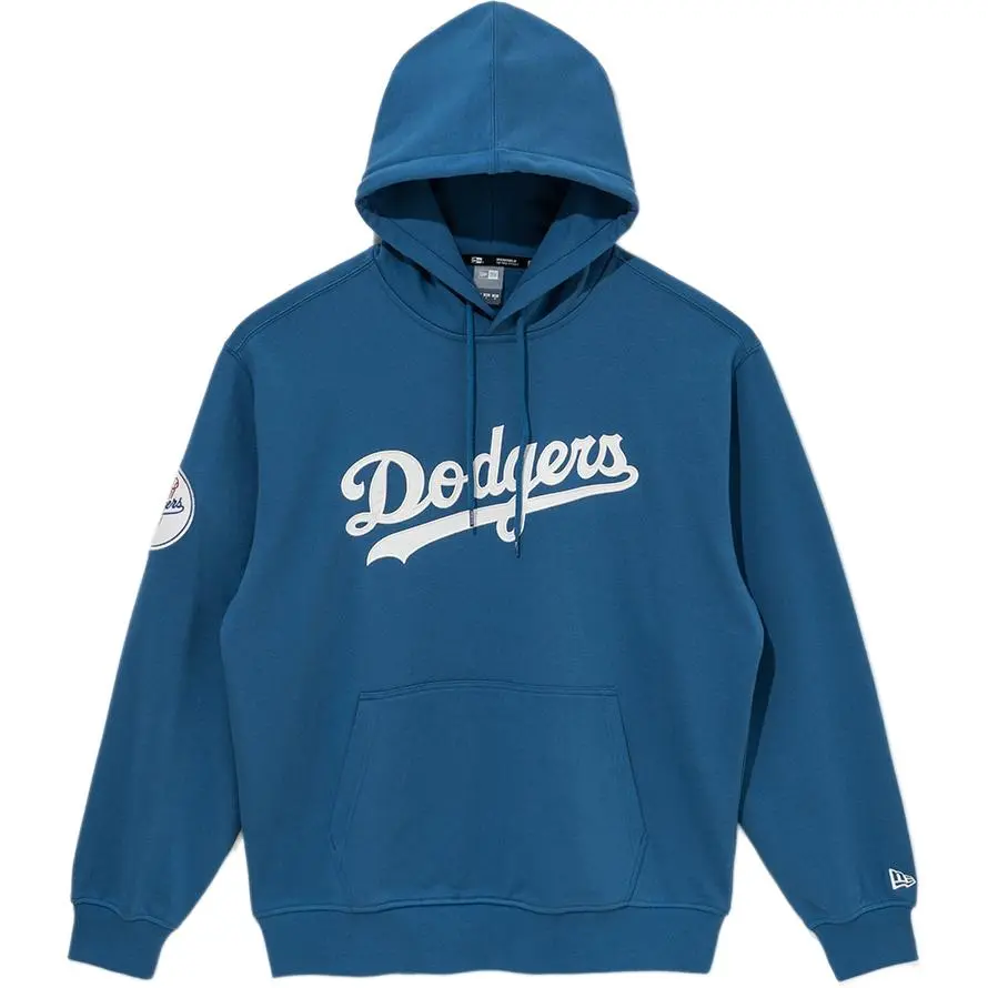New Era Los Angeles Dodgers Sweatshirts Unisex Blue Hooded Moderate