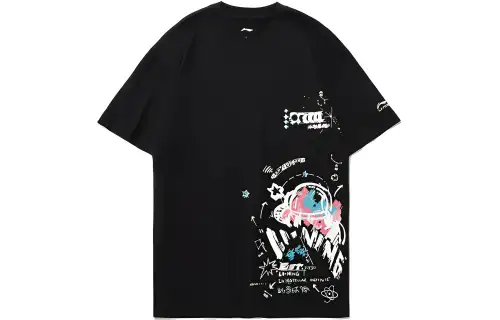 Li Ning Sports Fashion Collection T Shirt Men's Black
