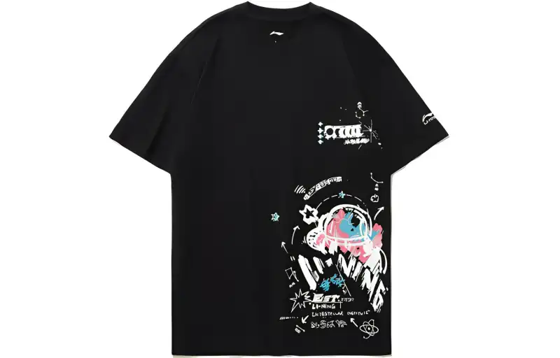 Li Ning Sports Fashion Collection T Shirt Men's Black
