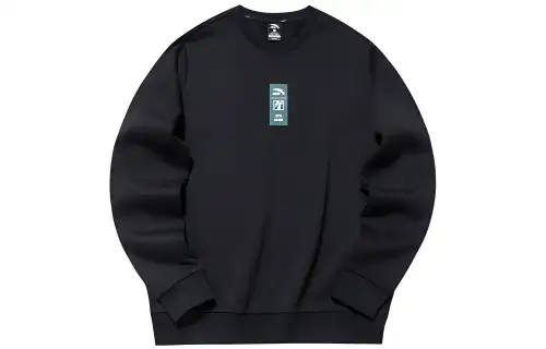 ANTA Sweatshirts Men's Black Crew Neck Moderate