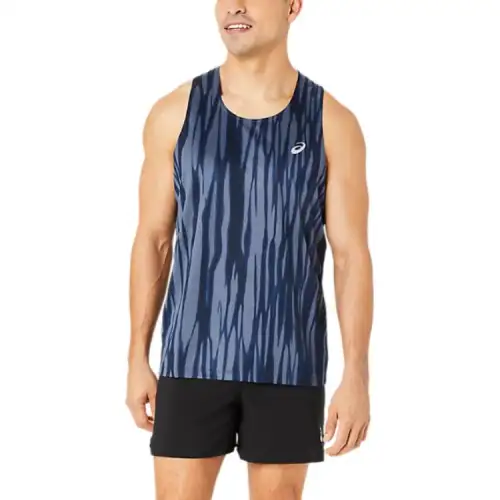 Asics ROAD Tank Tops Men's Blue