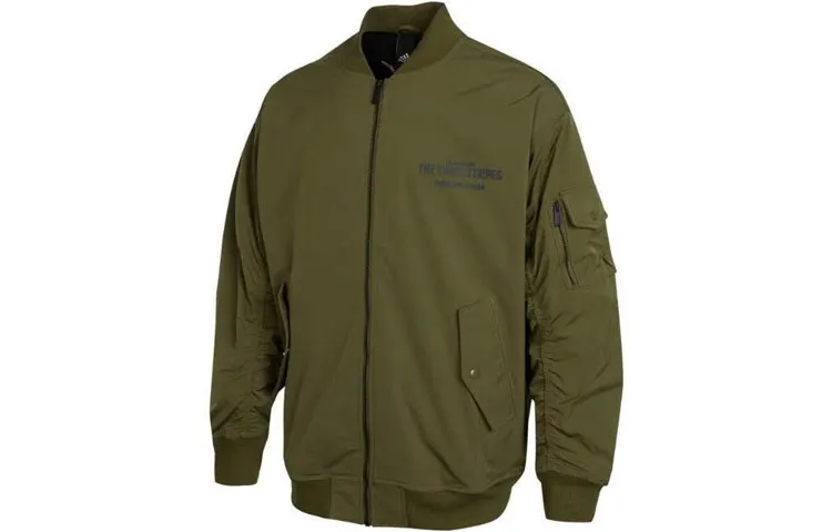 Adidas Jackets Men's Green Stand Collar Moderate Pilot