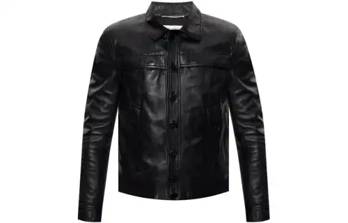 SAINT LAURENT Jackets Men's Black Lapel Moderate Other