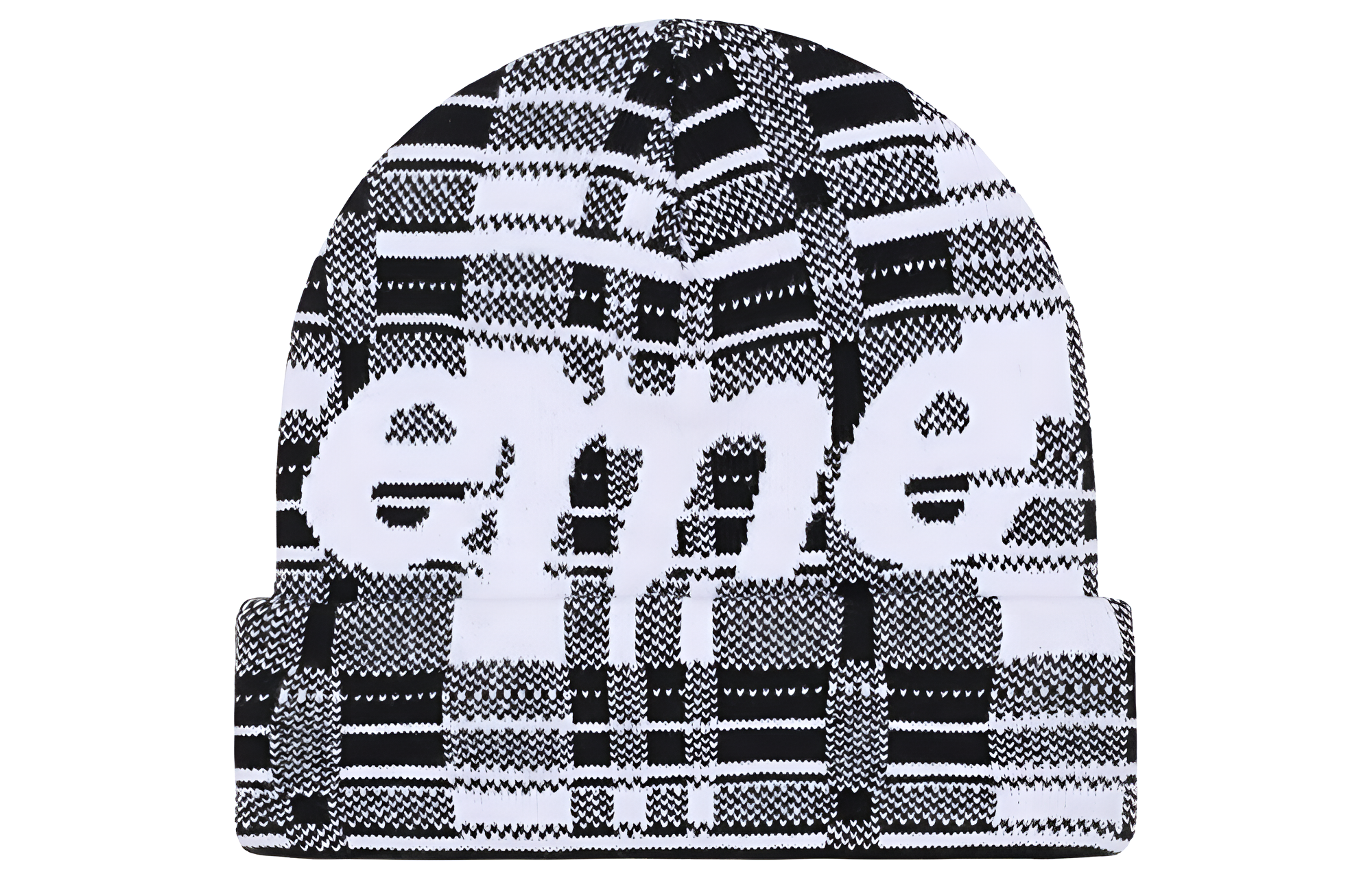 Шапка Supreme FW23 WEEK 11 BIG LOGO BEANIE (черно-белый) — фото 2
