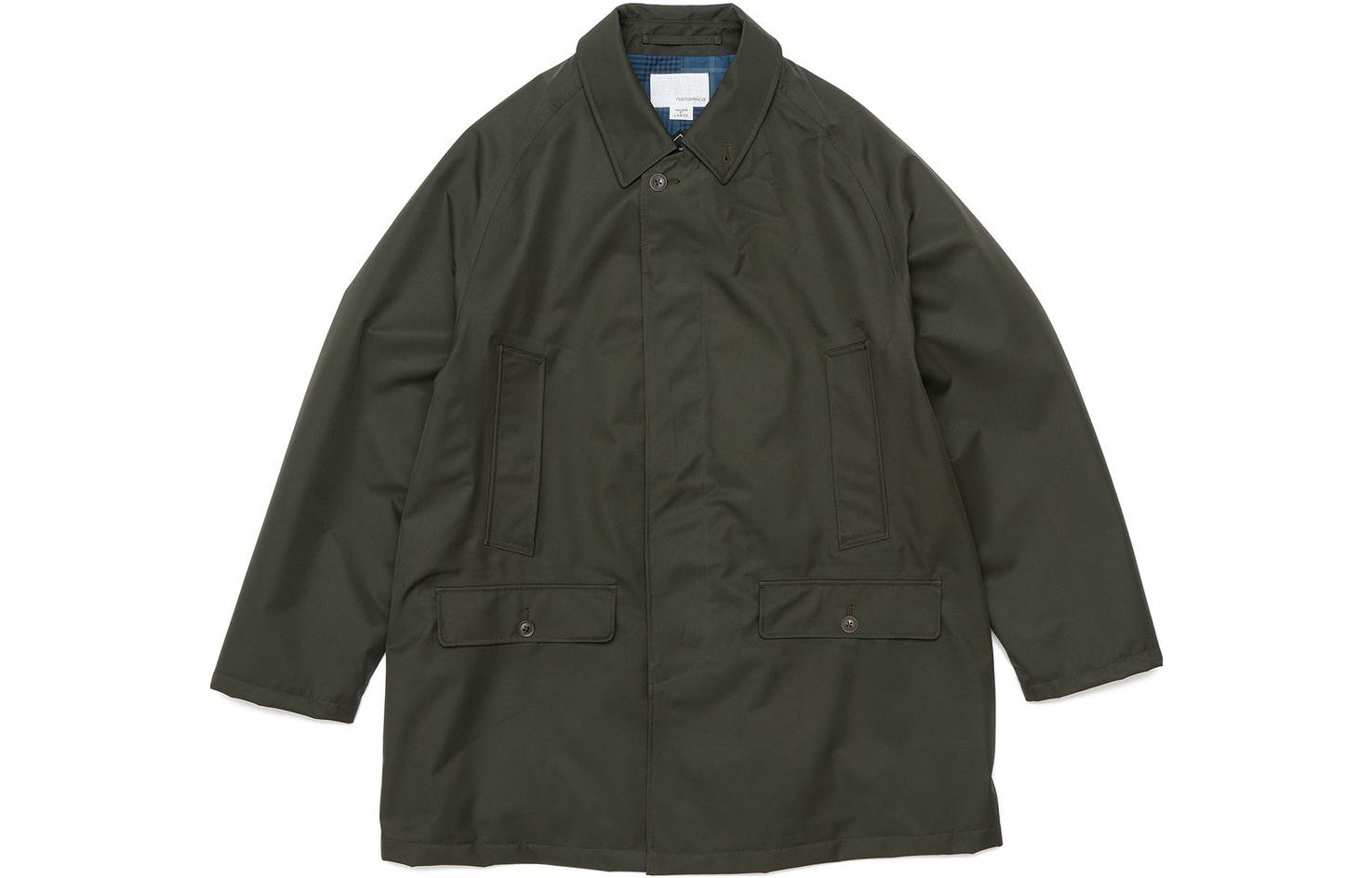 Мужская куртка nanamica 2l Gore tex Short Soutien Collar Coat (черная) — Синий — фото 8