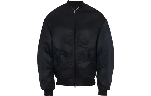 Balenciaga Jackets Men's Black Stand Collar Moderate Other