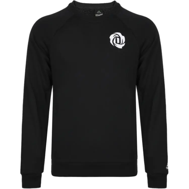 Adidas Sweatshirts Men's Black Crew Neck Moderate
