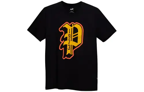 PUMA Dylan T Shirts Men's Black Crew Neck Moderate Straight Fit