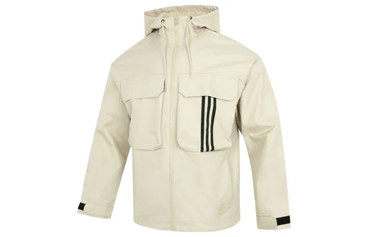 Adidas Jackets Men's Khaki Hooded Moderate Other