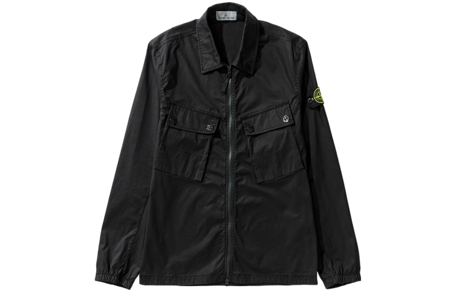 Мужская куртка Stone Island Габардин (черная)