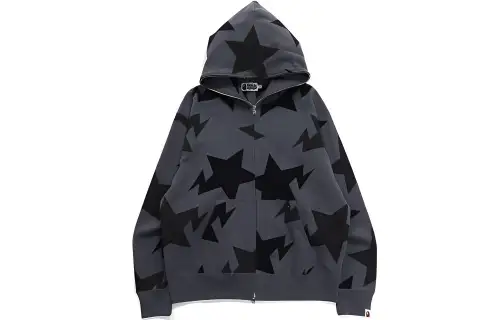 Bape Sta Pattern Relaxed Fit Full Zip Hoodie