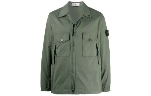 STONE ISLAND Jackets Men's Green Lapel Moderate Other