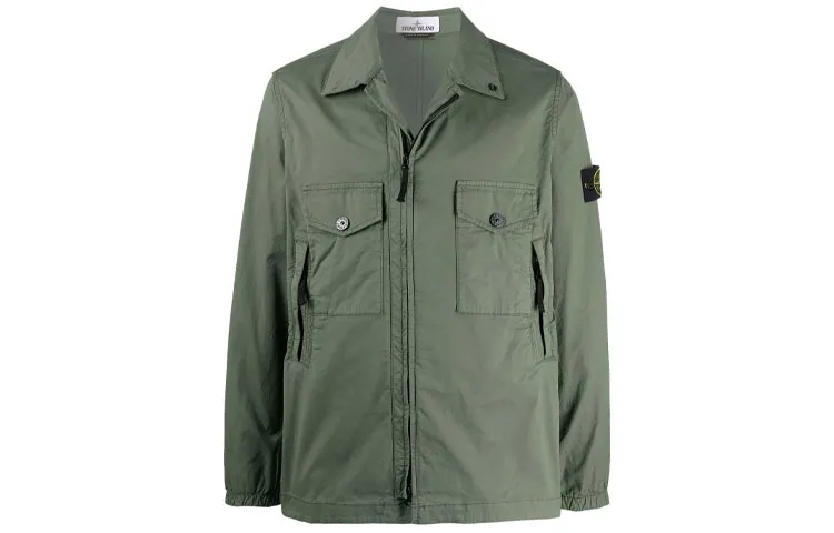 STONE ISLAND Jackets Men's Green Lapel Moderate Other