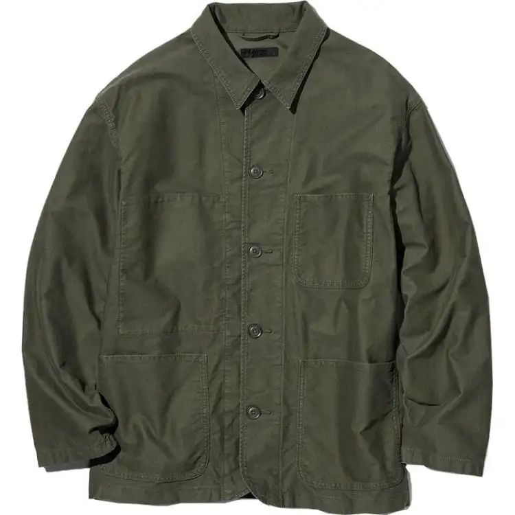 UNIQLO Jackets Men's Olive Lapel Moderate Other
