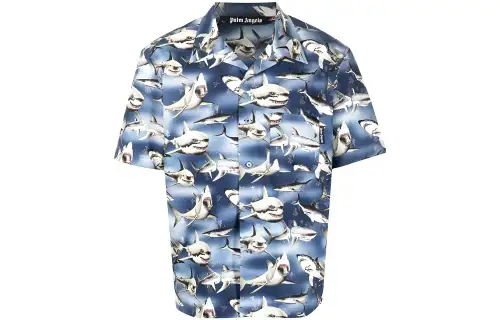 PALM ANGELS Sharks Bowling Shirt
