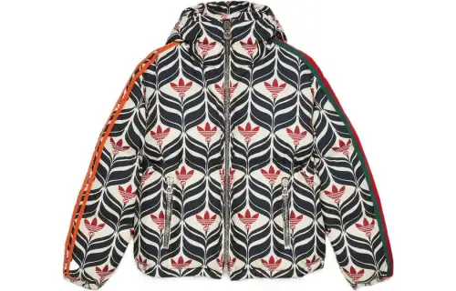 GUCCI X Adidas Interlocking G And Trefoil Down Jacket