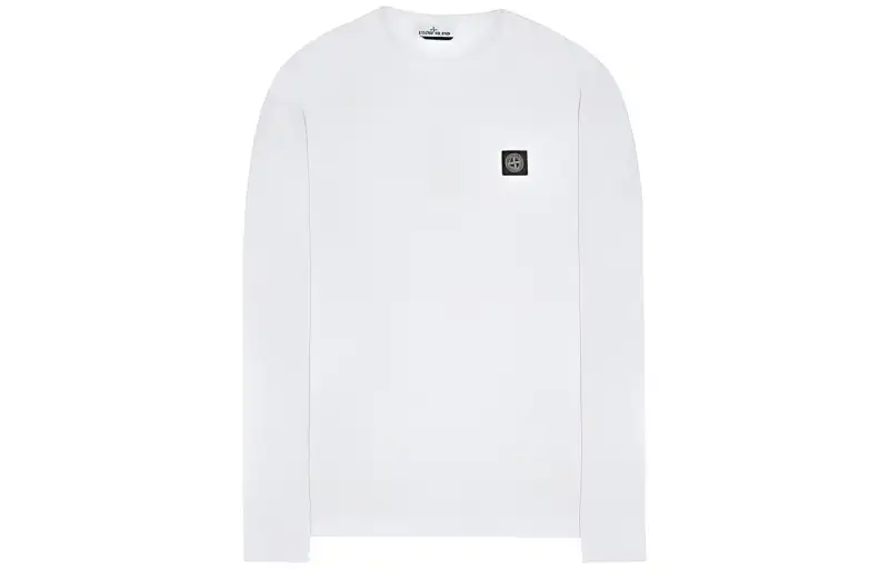 STONE ISLAND T Shirts Men's White Crew Neck Moderate Straight Fit