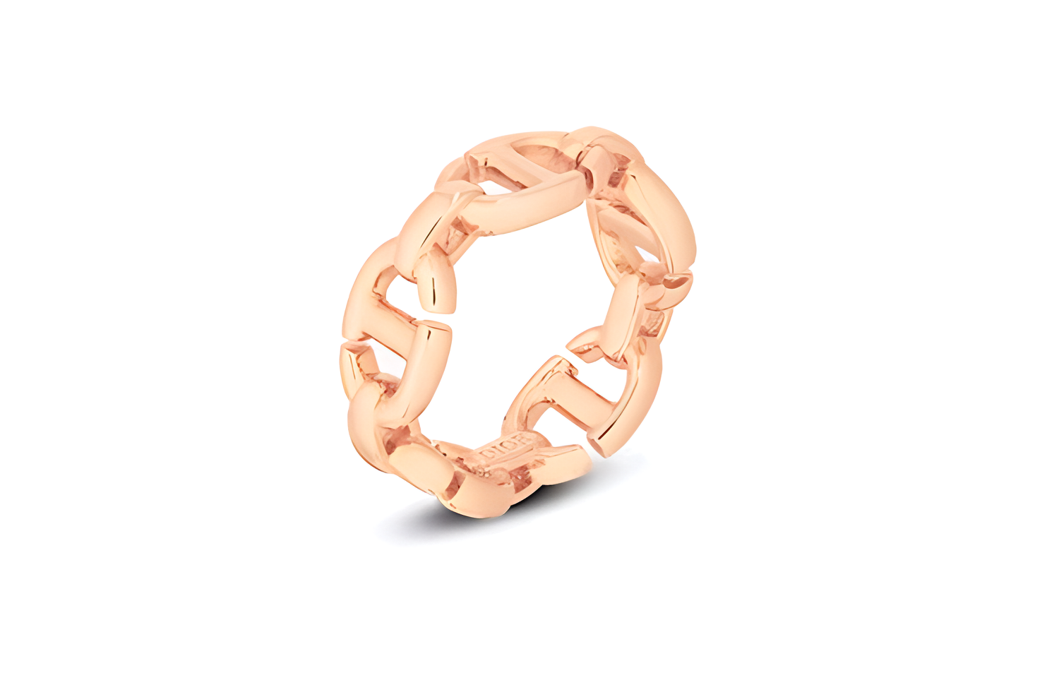 Женское кольцо Dior (розовое золото)