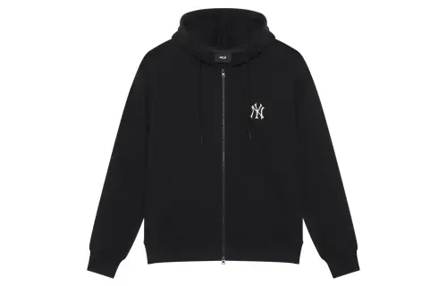 MLB Base cardigan with zipper, sports long-sleeve, hoody, black sweatshirt for men and women, with embroidery, with your logo imprint