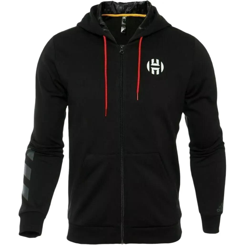 Adidas Jackets Men's Black Hooded (Non-detachable) Moderate Straight Fit