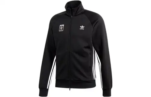 Adidas Originals Jackets Men's Black Stand Collar Moderate Other
