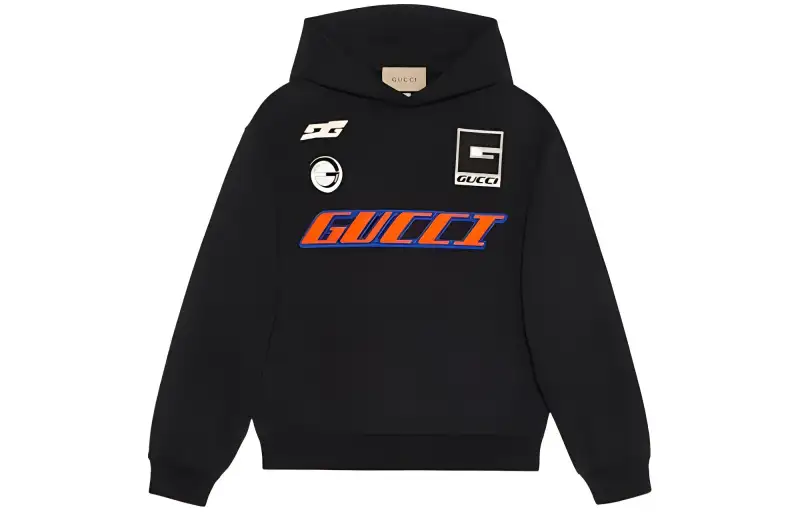 GUCCI Sweatshirts Men's Black Hooded Moderate Other