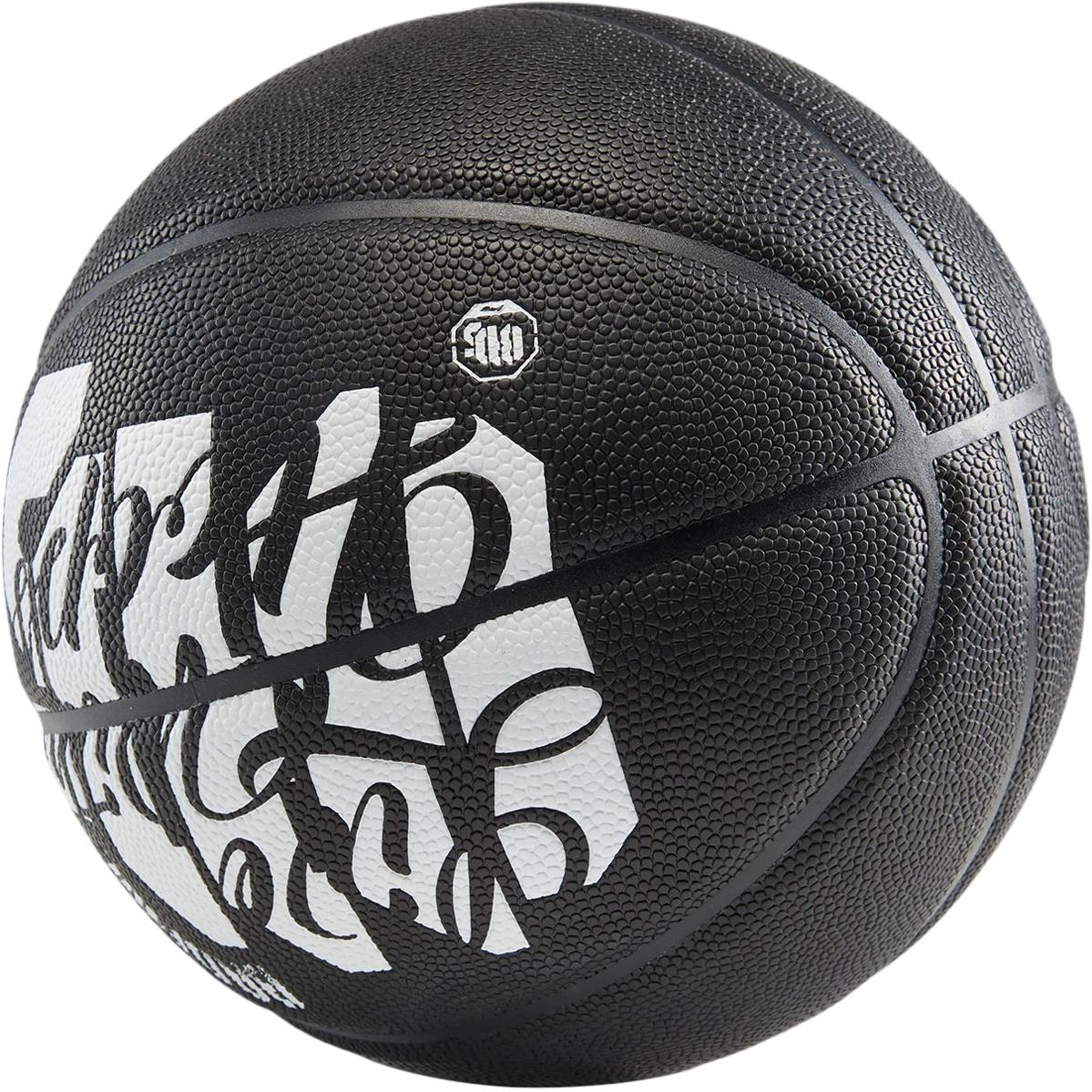 Li Ning Moisture Absorbing Leather Basketball Black White Size 7 Ball Competition Unisex
