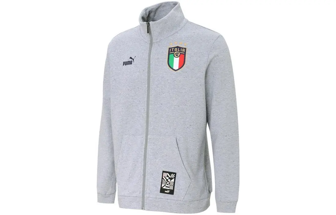 PUMA Jackets Men's Gray Stand Collar Moderate Workwear