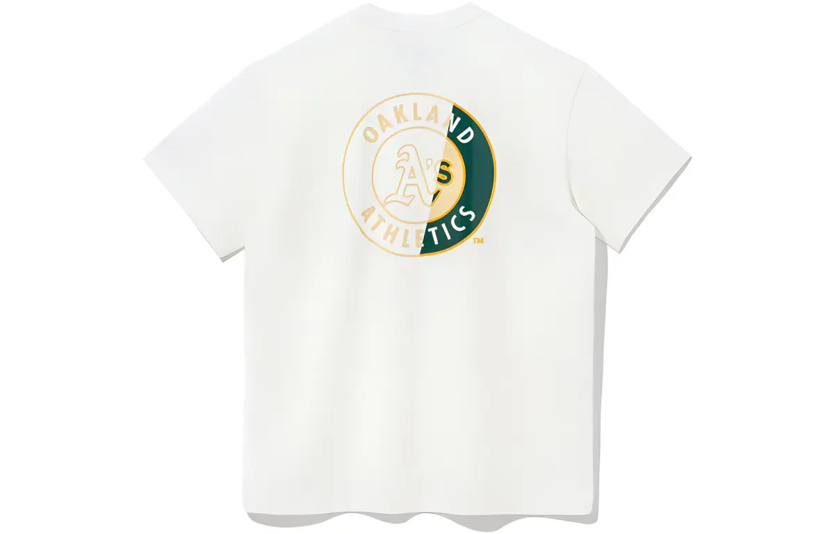 New Era T-Shirts Men's Ecru Crew Neck Moderate Straight Fit