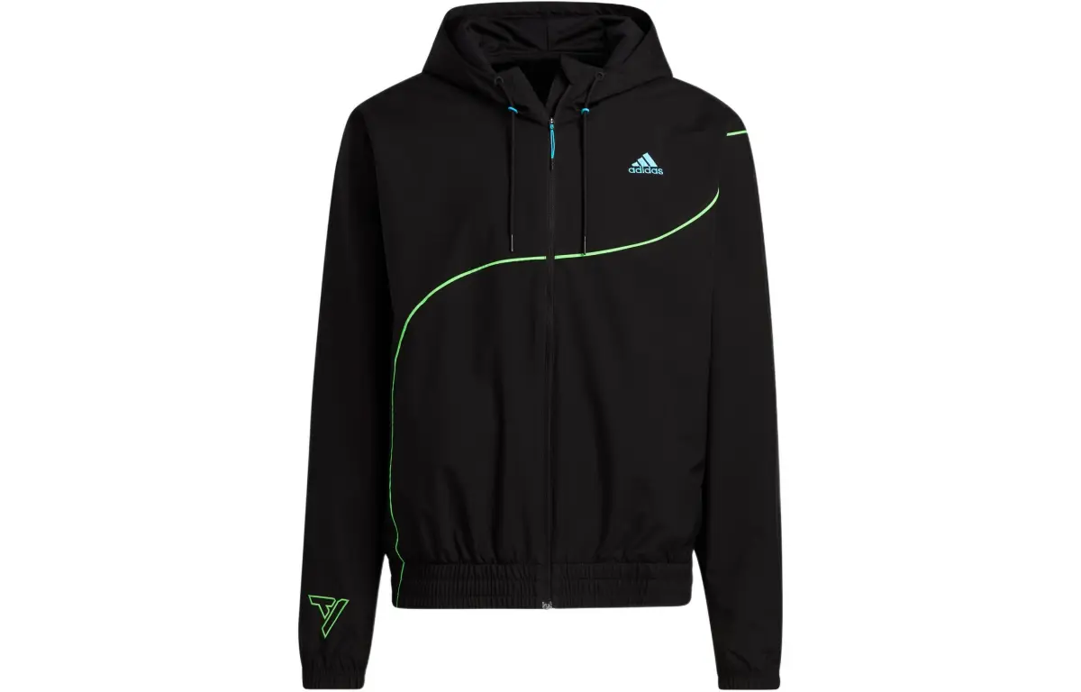 Adidas Jackets Men's Black Hooded Moderate Other