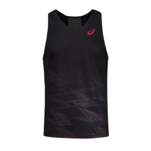ASICS Tank Tops Unisex Black Crew Neck Moderate Other
