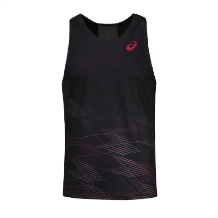 ASICS Tank Tops Unisex Black Crew Neck Moderate Other