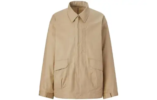 UNIQLO Jackets Men's Dark Beige Lapel Moderate Other