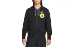 Nike Sweatshirts Men's Black Hooded Moderate Cardigan