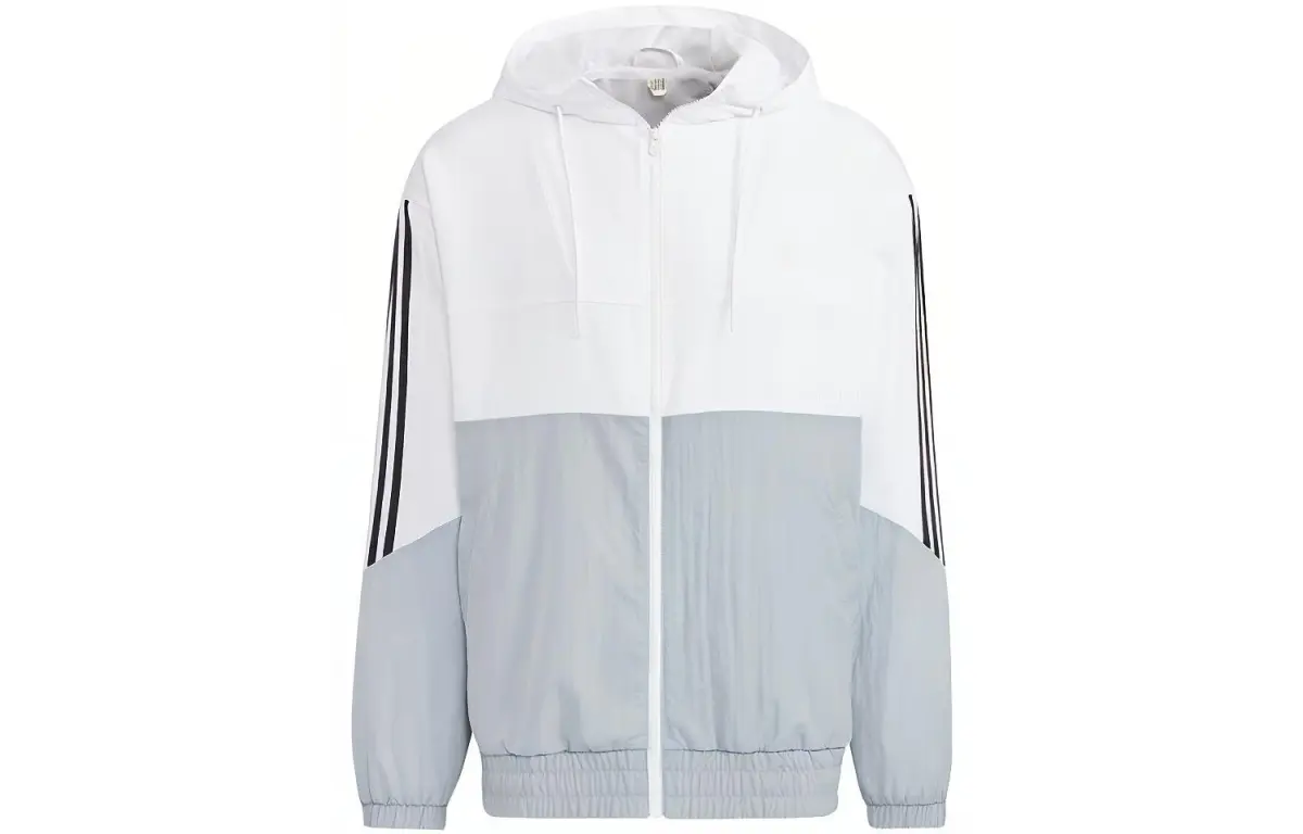 Adidas Jackets Men's White Hooded Moderate Other