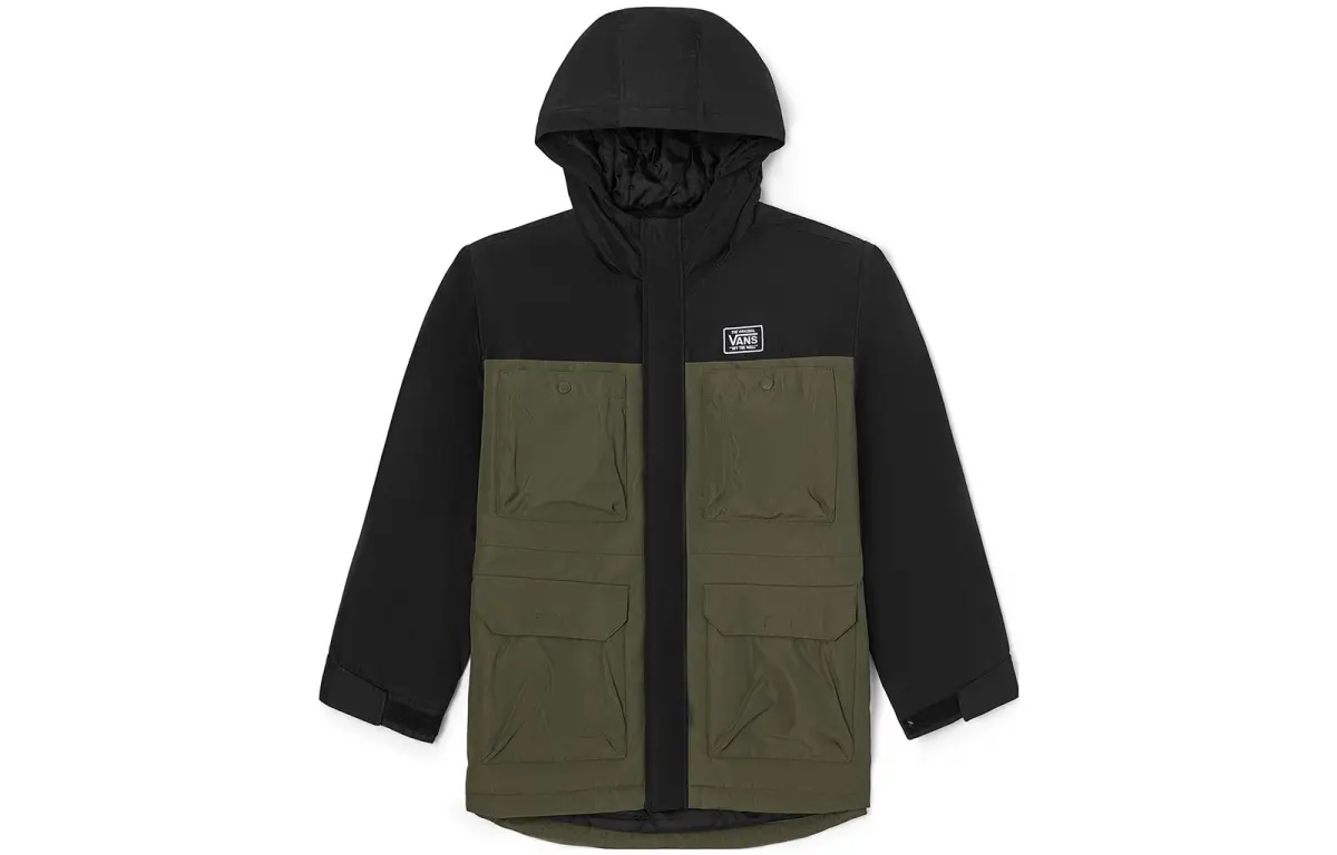 Vans Jackets Men's Multicolor Hooded (Non-detachable) Thickened Straight Fit