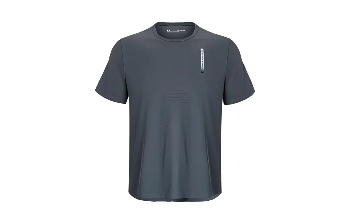 Under Armour Drop Shoulder Sleeve T Shirt Men's Peach Gray
