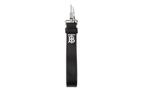 Burberry Monogram Motif Grainy Leather Key Ring