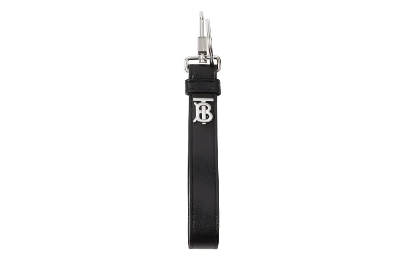 Burberry Monogram Motif Grainy Leather Key Ring