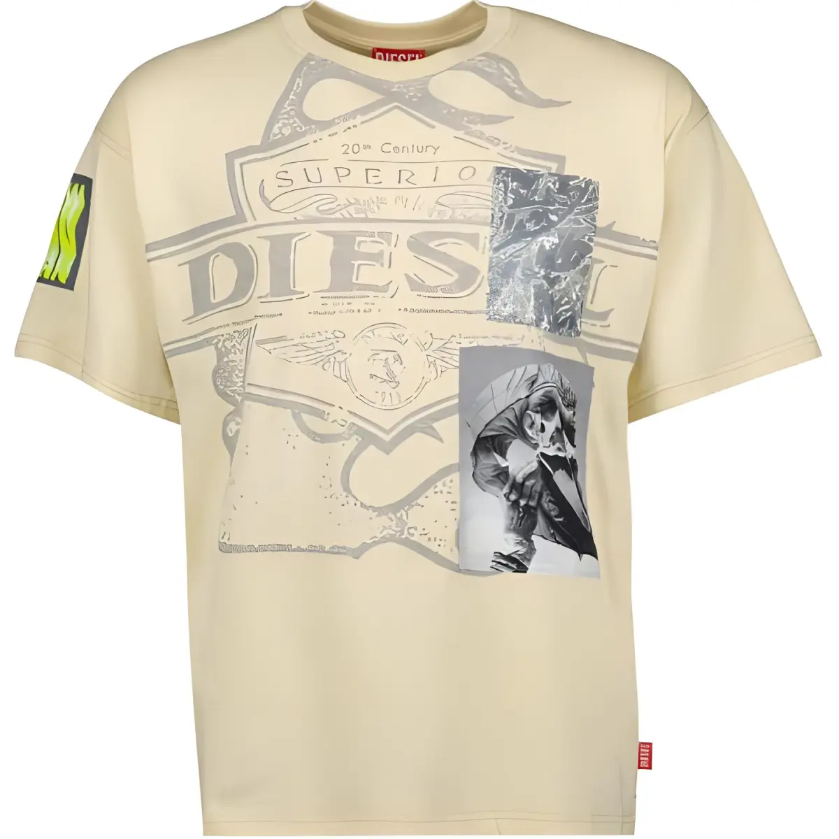 DIESEL T Boxt Slits R8 Patch Detailed T Shirt