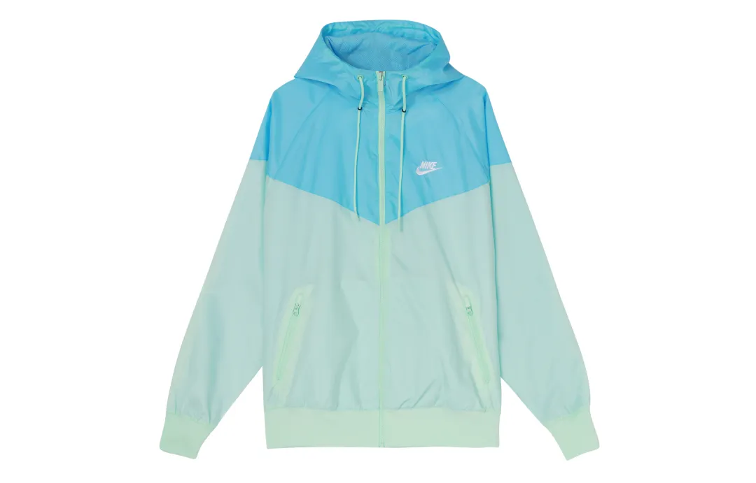 Nike Men Windrunner Full-Zip Drawstring Hoodie Blue