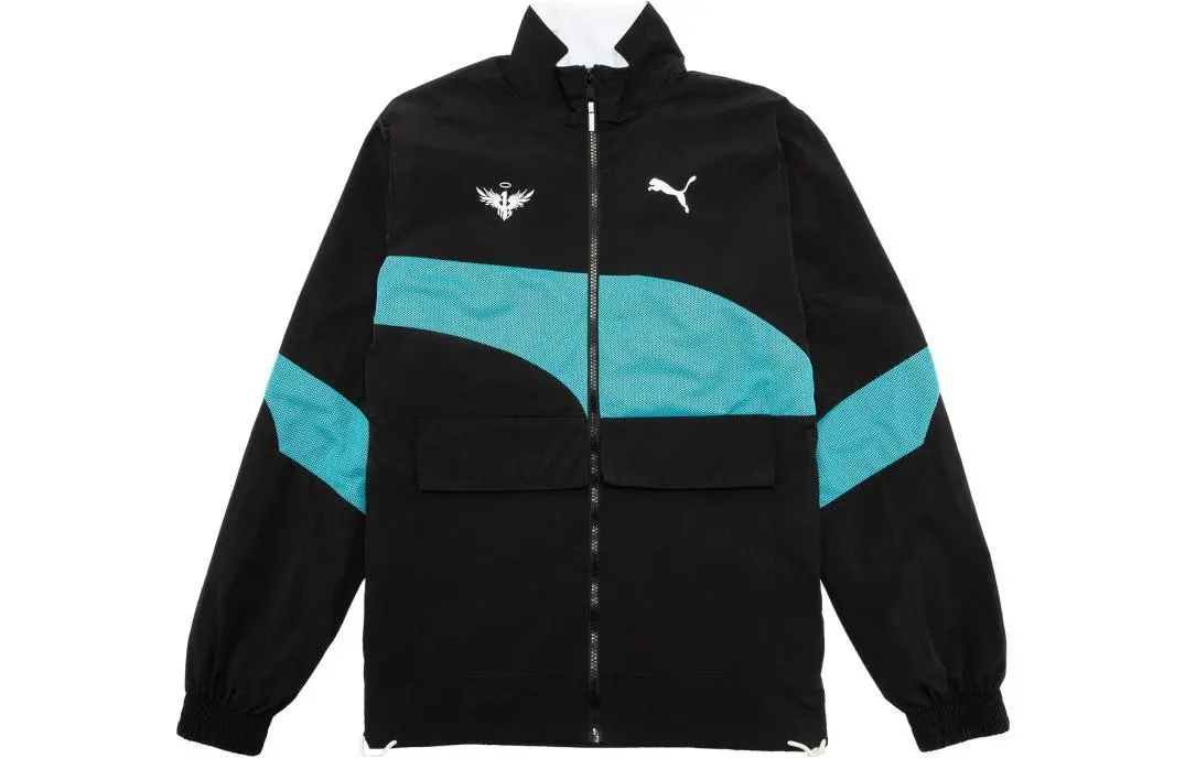 PUMA Jackets Men's Black Stand Collar Moderate Other