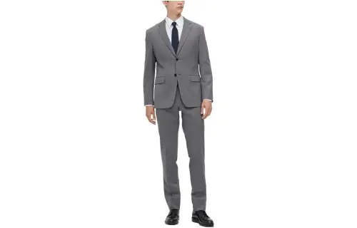 UNIQLO Business Suits Men's Sky Gray Lapel Moderate Other