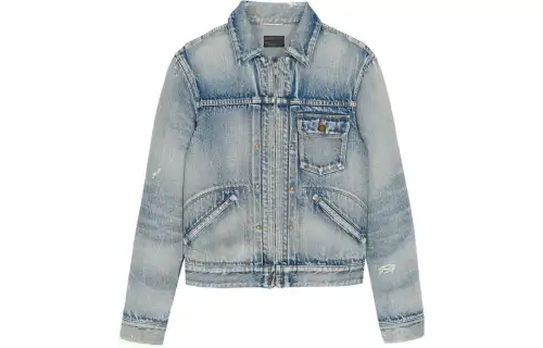 SAINT LAURENT SS22 Jackets & Coats Men's Light Blue