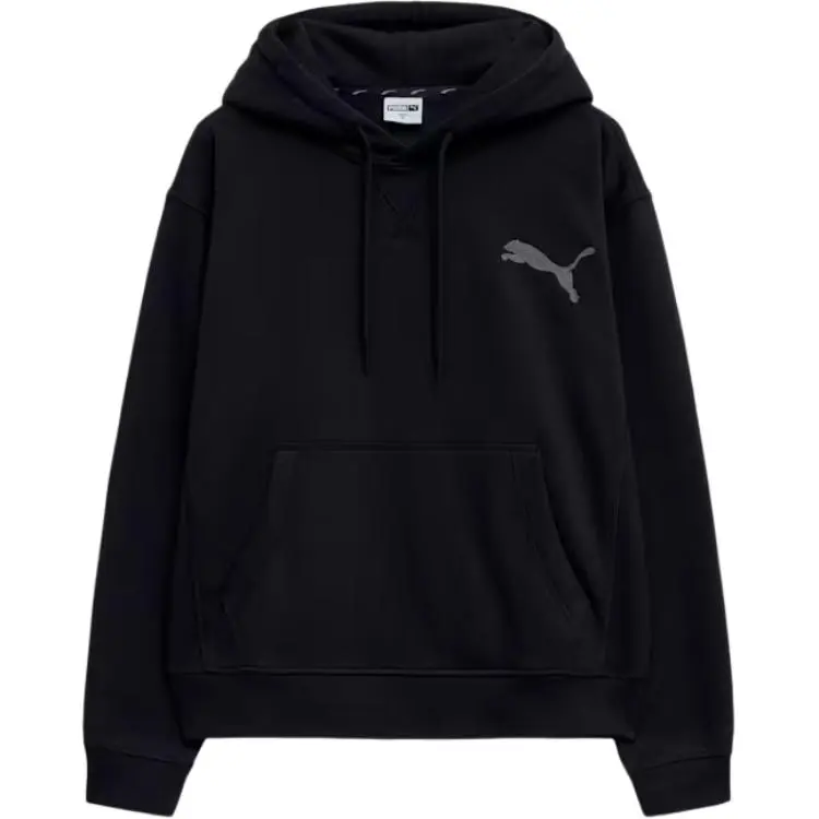 PUMA Sweatshirts Men's Black Hooded Moderate Regular