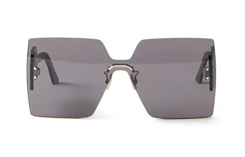 DIOR Acetate Irregular Shape Sunglasses Men's Black Gray