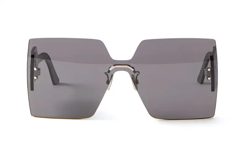DIOR Acetate Irregular Shape Sunglasses Men's Black Gray