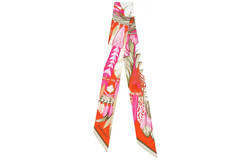 HERMES Scarves Women's Orange Peach Pink
