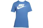 Nike T Shirts Men's Blue Crew Neck Moderate Straight Fit