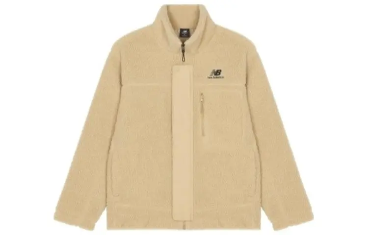 New Balance Jackets Men's Khaki Stand Collar Moderate Other